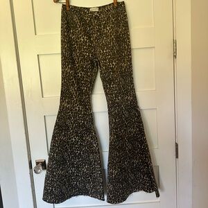 Blank Paige Animal Print Bellbottoms